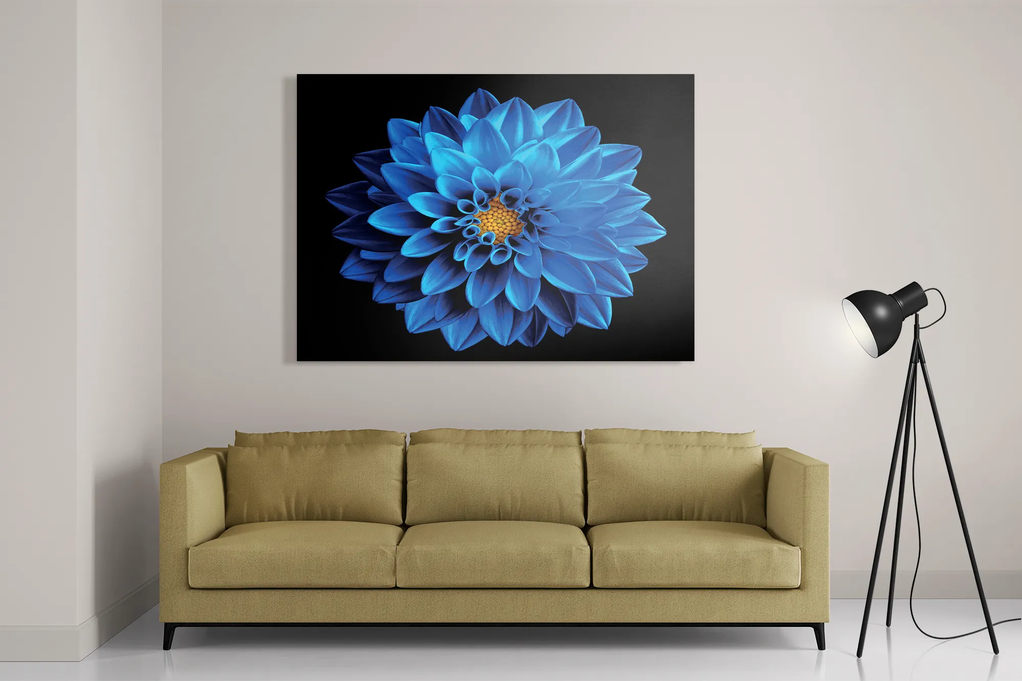 Schilderij Blauwe Dahlia Rechthoek Horizontaal Template DB 50 70 Horizontaal Natuur 54 2