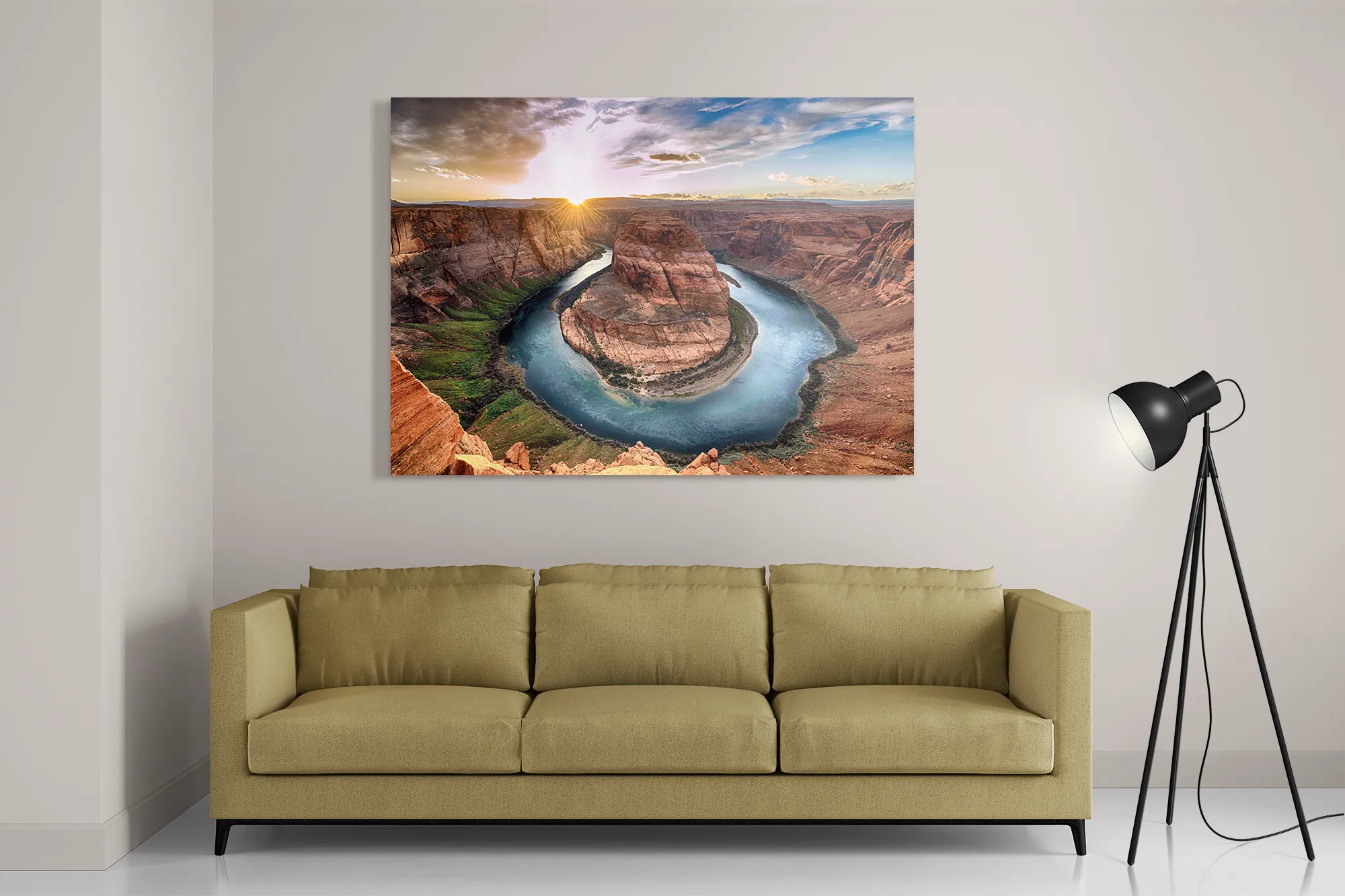 Schilderij Horseshoe bend Rechthoek Horizontaal Template DB 50 70 Horizontaal Natuur 56 2