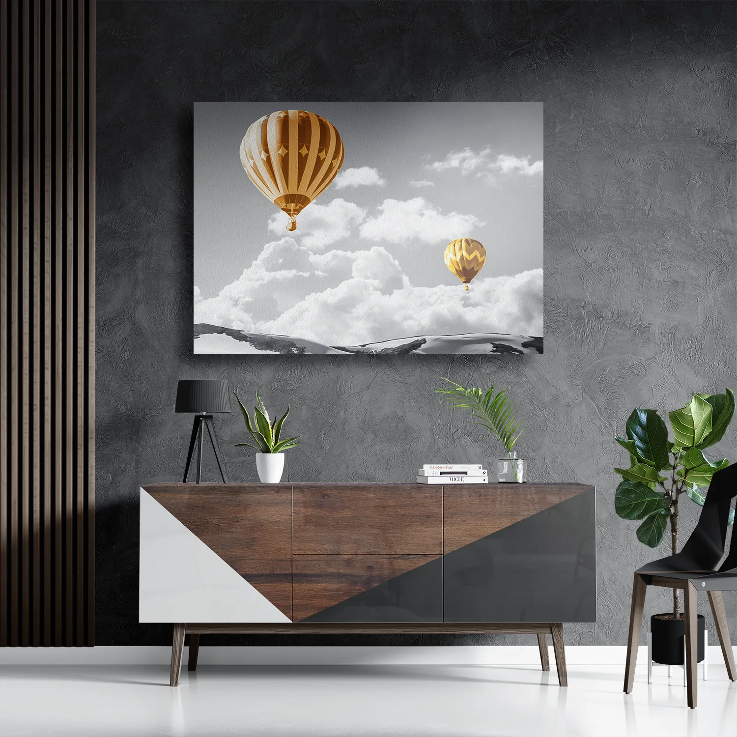 Schilderij De gele Ballon Rechthoek Horizontaal Template DB 50 70 Horizontaal Natuur 6 3