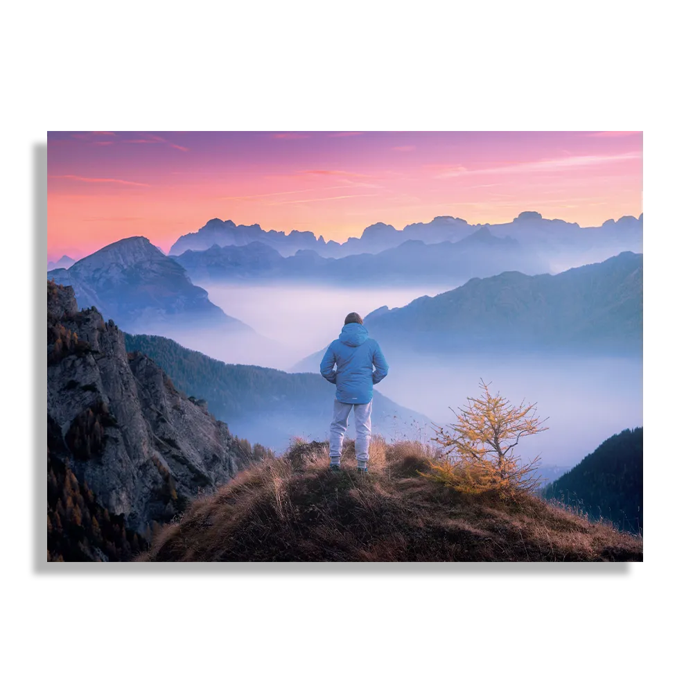 Schilderij On top of the world Rechthoek Horizontaal Template DB 50 70 Horizontaal Natuur 76 1