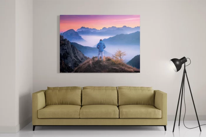 Schilderij On top of the world Rechthoek Horizontaal Template DB 50 70 Horizontaal Natuur 76 2