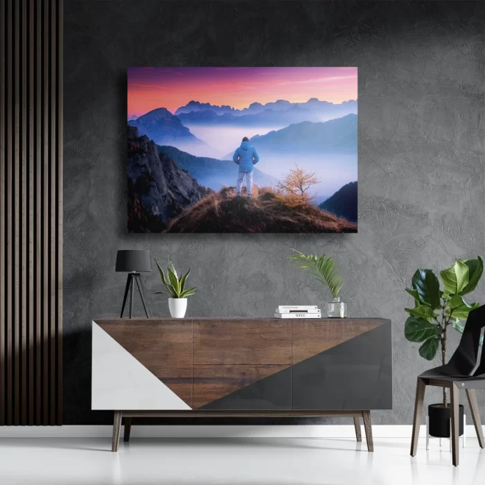 Schilderij On top of the world Rechthoek Horizontaal Template DB 50 70 Horizontaal Natuur 76 3