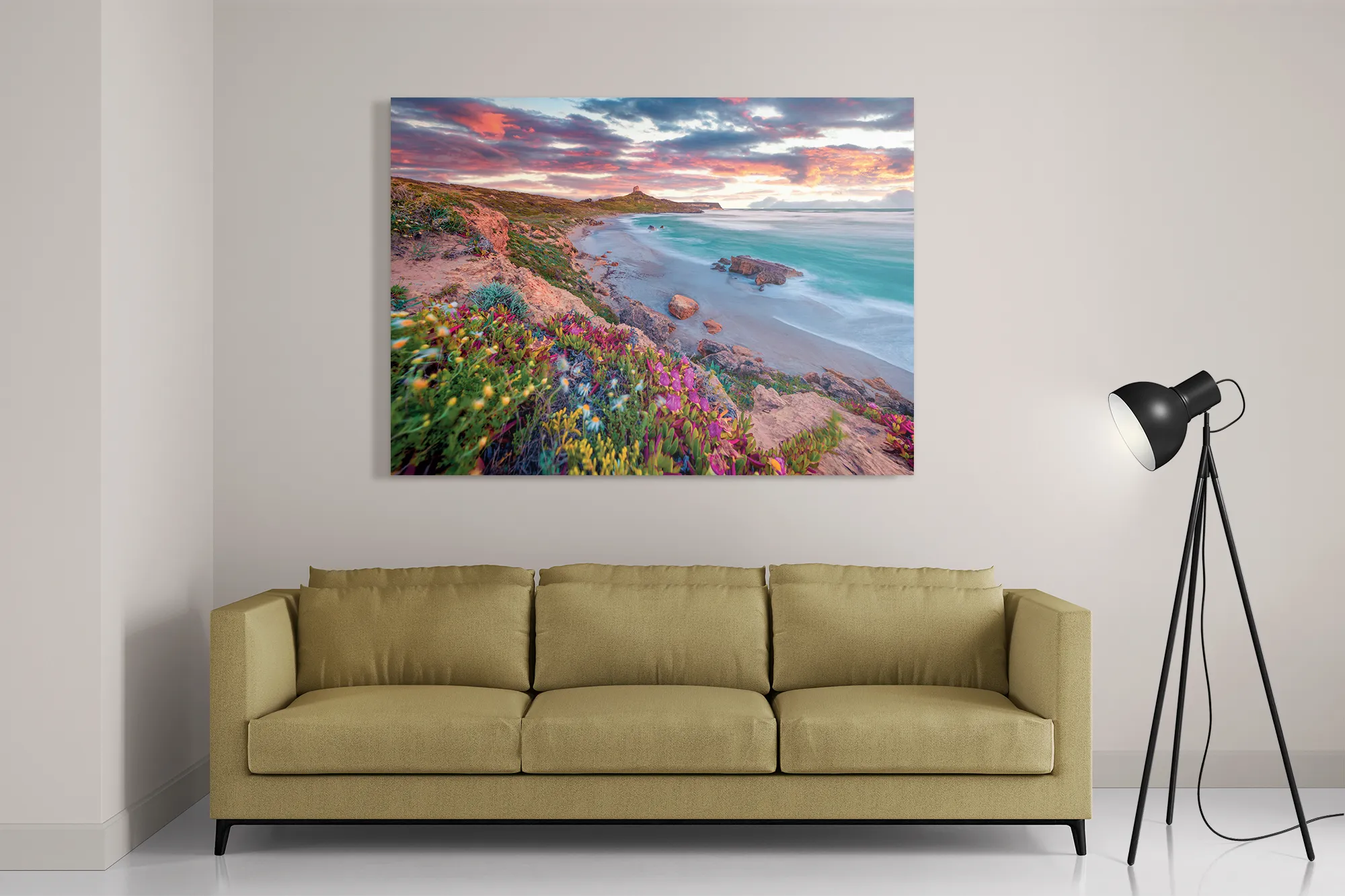 Schilderij Kleurrijke kust Rechthoek Horizontaal Template DB 50 70 Horizontaal Natuur 81 2