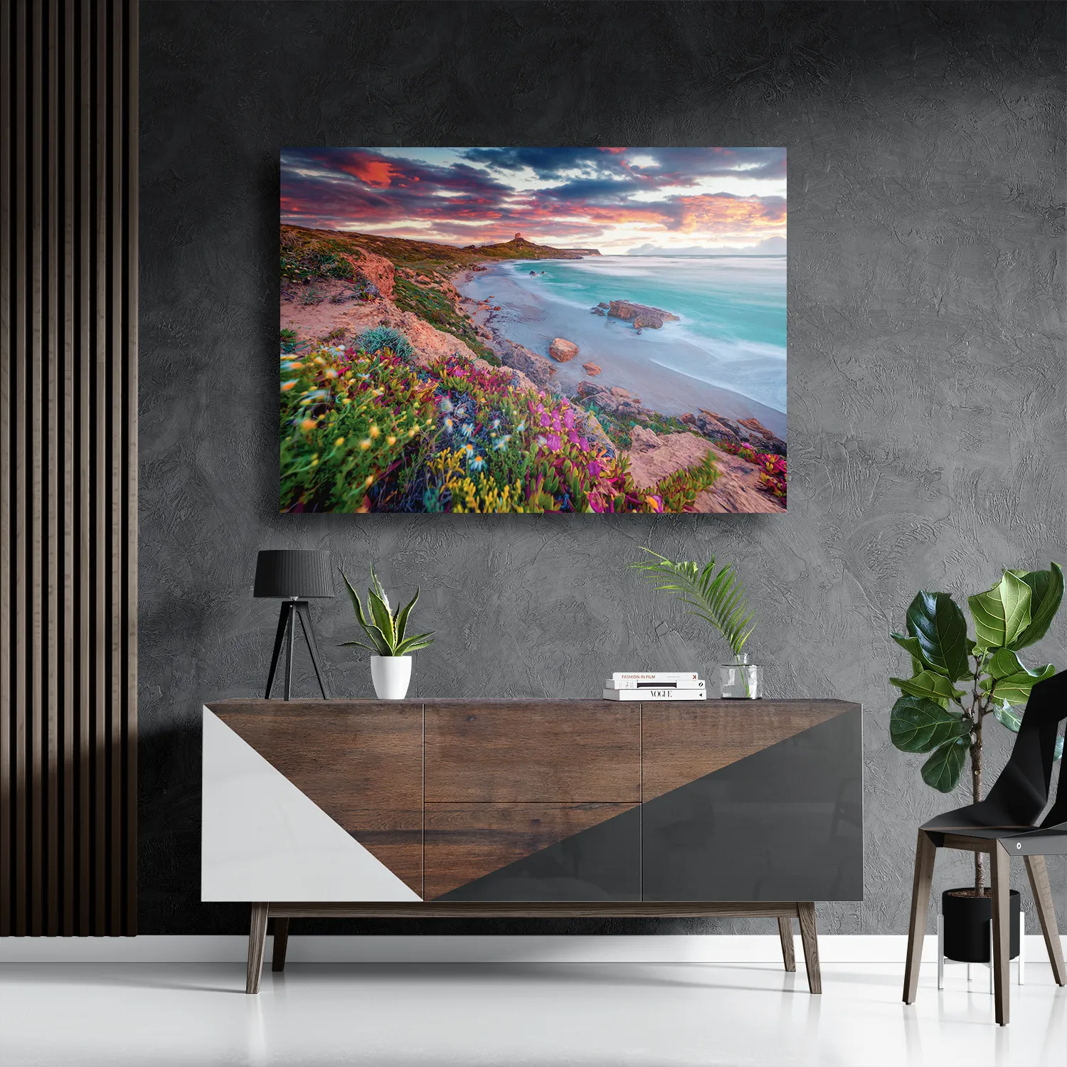 Schilderij Kleurrijke kust Rechthoek Horizontaal Template DB 50 70 Horizontaal Natuur 81 3