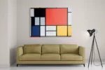 Schilderij Mondriaan Gele Hokjes Rechthoek Horizontaal Template DB 50 70 Horizontaal Om 4 2