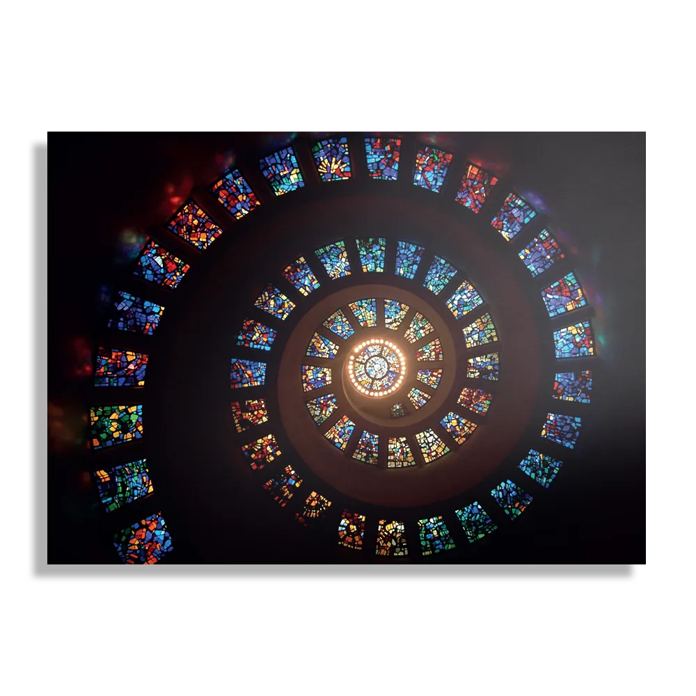 Schilderij Glas en Lood Trappenhuis Rechthoek Horizontaal Template DB 50 70 Horizontaal Overig 06 1