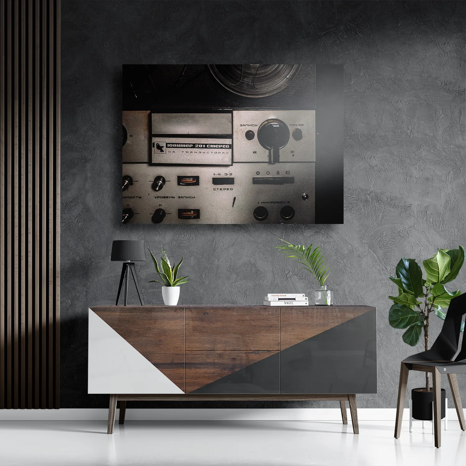 Template_DB_50-70_Horizontaal_Retro_11-3 Schilderij De Oude Bandrecorder Rechthoek Horizontaal Template DB 50 70 Horizontaal Retro 11 3