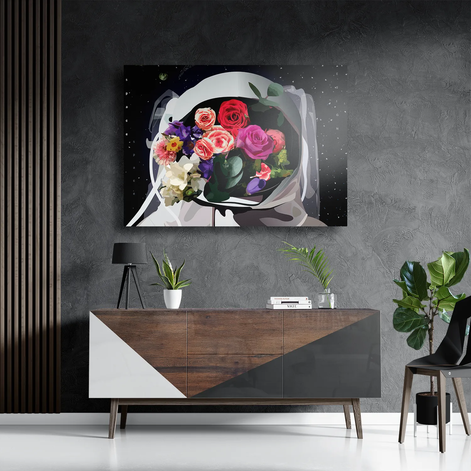 Schilderij The love astronaut Rechthoek Horizontaal Template DB 50 70 Horizontaal Ruimtevaart 12 3