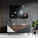 Schilderij Ons planetenstelsel Rechthoek Horizontaal Template DB 50 70 Horizontaal Ruimtevaart 15 3