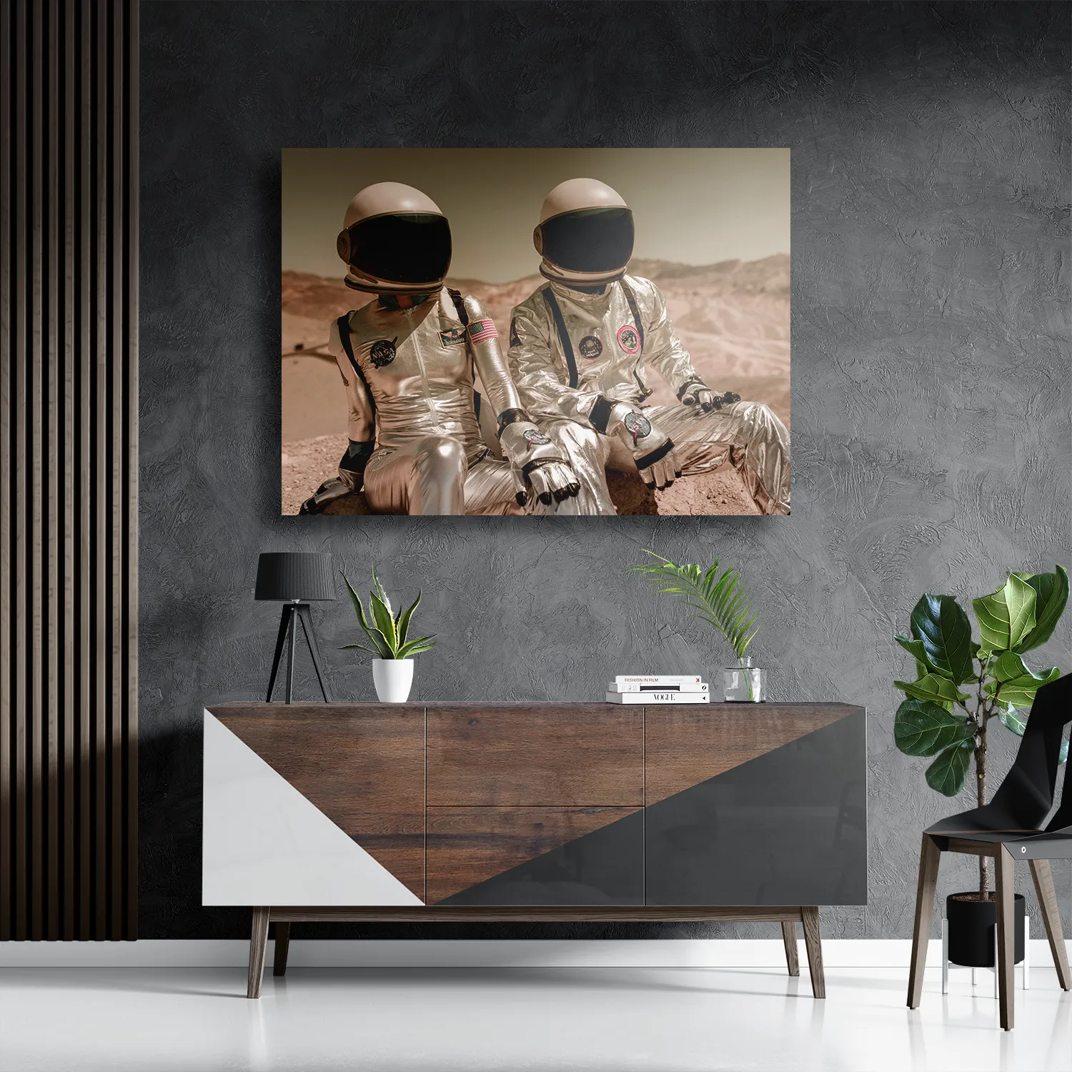 Template_DB_50-70_Horizontaal_Ruimtevaart_6-3 Schilderij The space couple Rechthoek Horizontaal Template DB 50 70 Horizontaal Ruimtevaart 6 3