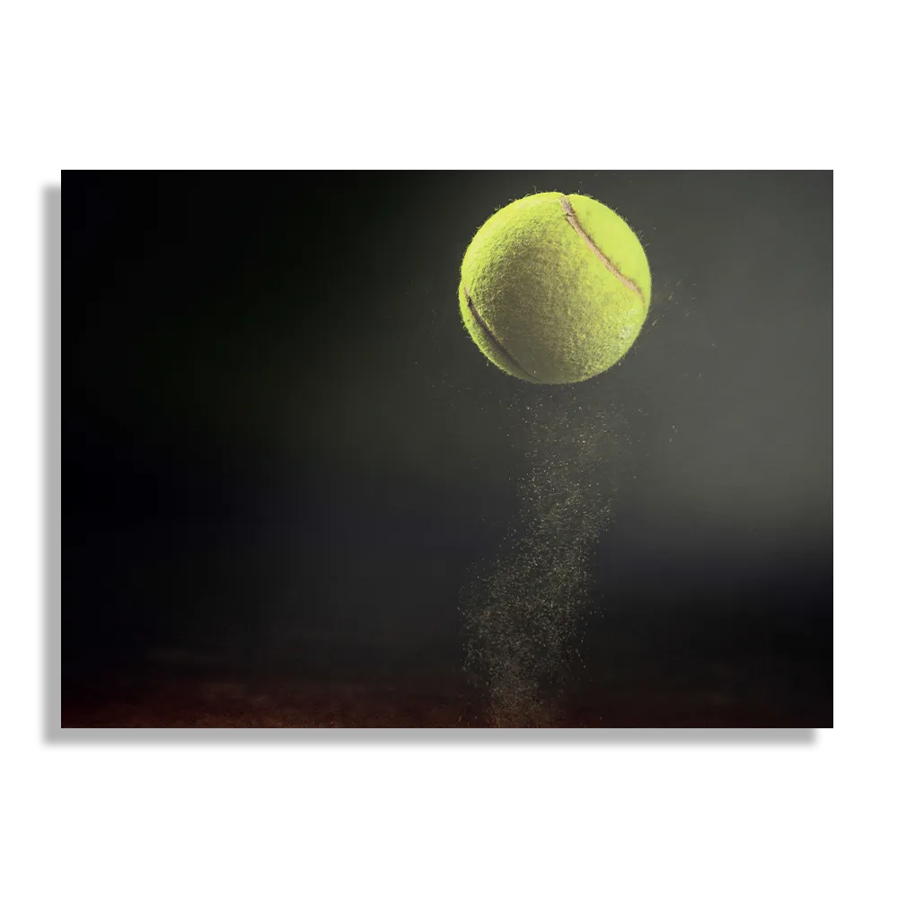 Schilderij Tennisbal Op Grevel Rechthoek Horizontaal Template DB 50 70 Horizontaal Sport 9 1