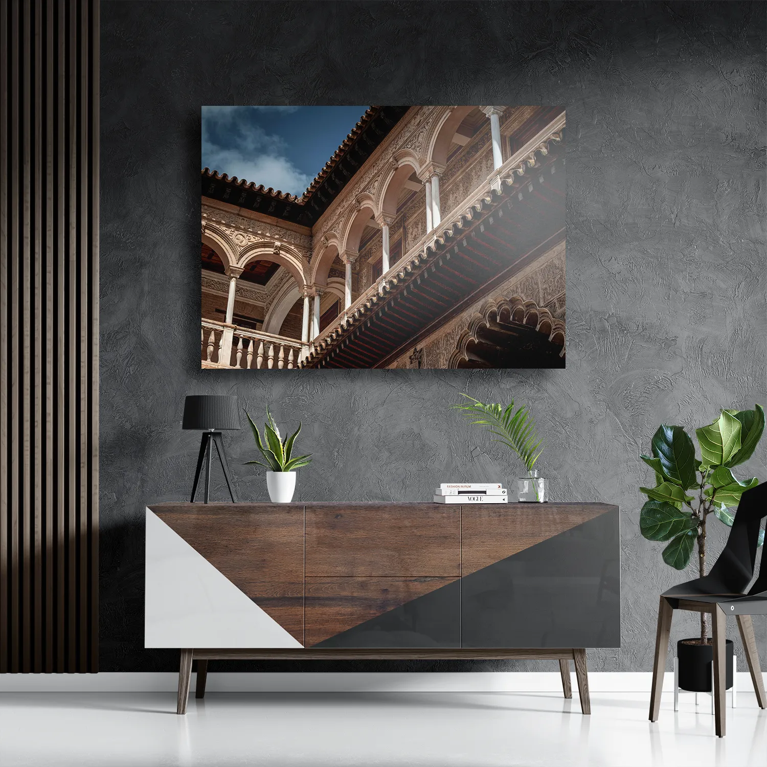 Schilderij Koninklijk Paleis van Sevilla Rechthoek Horizontaal Template DB 50 70 Horizontaal Steden 15 3