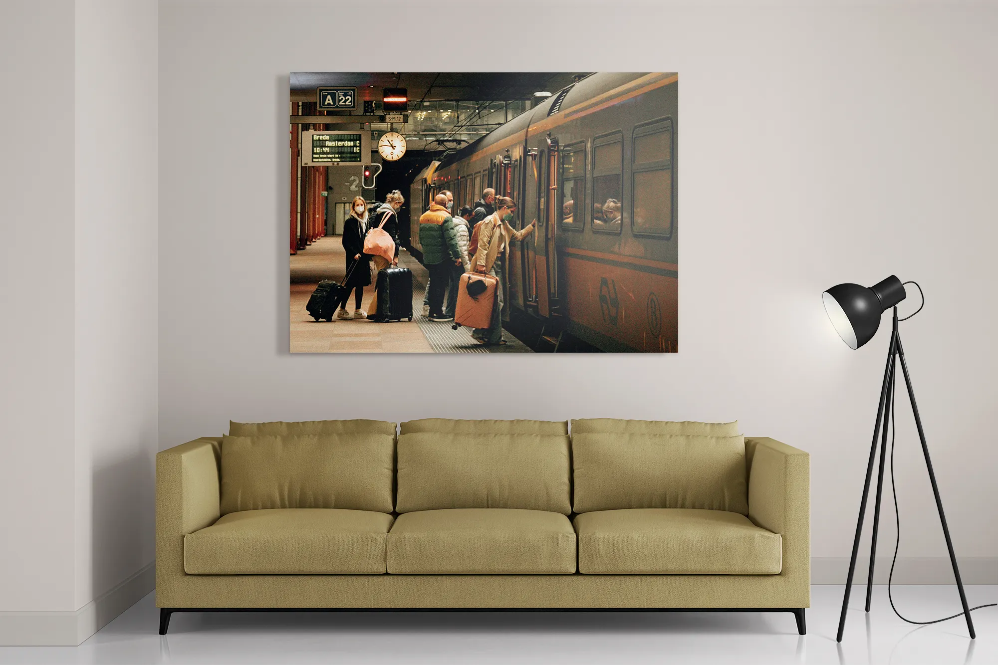 Schilderij Station Nederland NS Old School Rechthoek Horizontaal Template DB 50 70 Horizontaal Steden 22 2