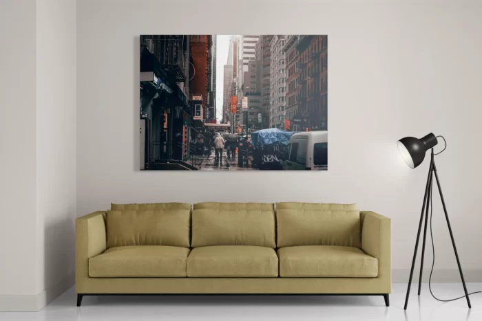 Schilderij New York Raining Day Rechthoek Horizontaal Template DB 50 70 Horizontaal Steden 27 2