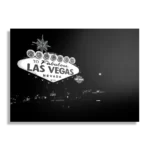 Schilderij Welcome to Fabulous Las Vegas Zwart Wit Rechthoek Horizontaal Template DB 50 70 Horizontaal Steden 30 1
