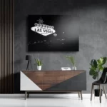 Schilderij Welcome to Fabulous Las Vegas Zwart Wit Rechthoek Horizontaal Template DB 50 70 Horizontaal Steden 30 3