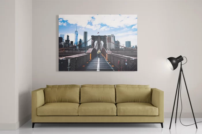 Schilderij Brooklyn Bridge New York Daglicht Rechthoek Horizontaal Template DB 50 70 Horizontaal Steden 32 2