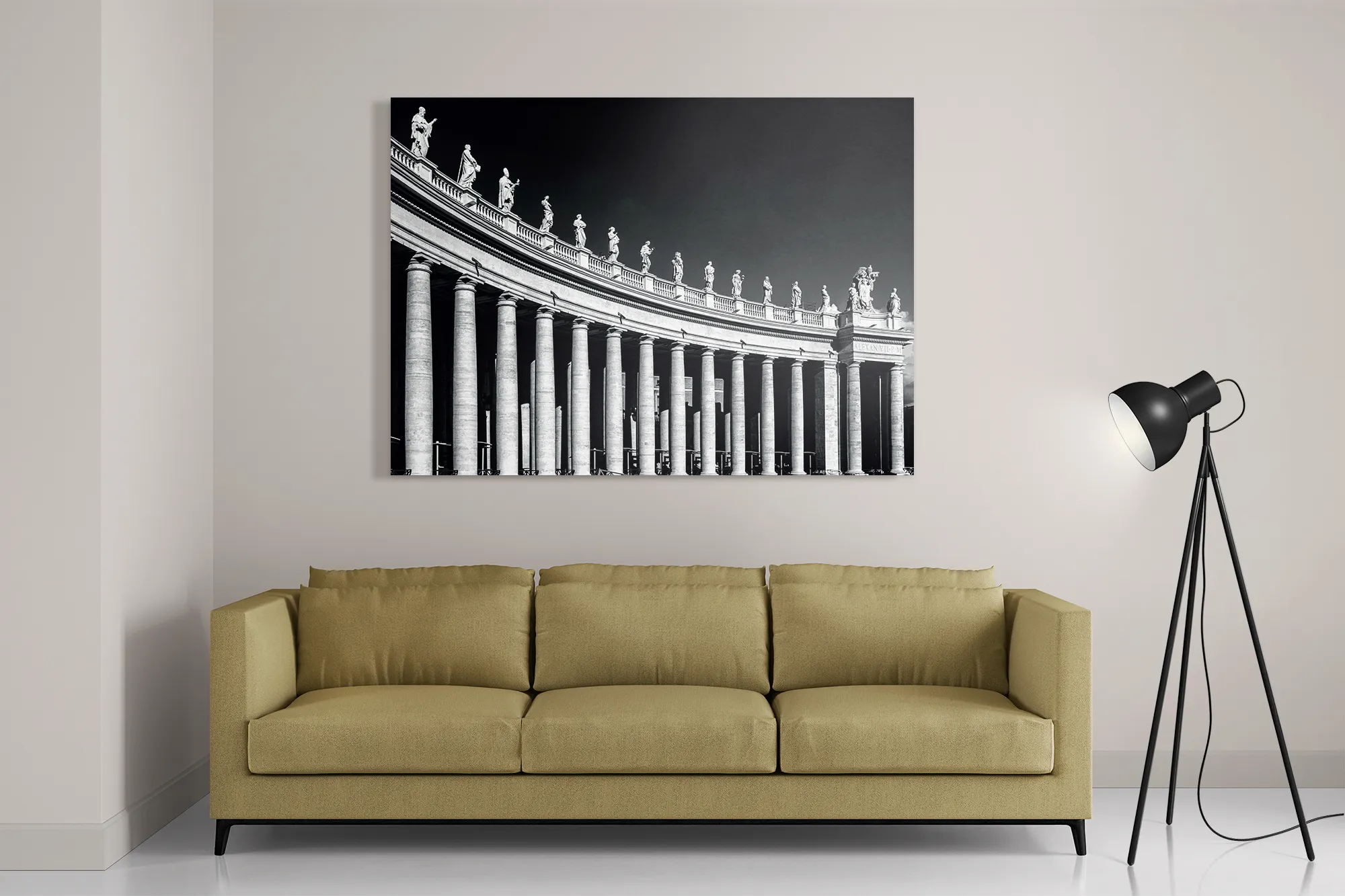 Schilderij De Zuilen van het Sint-Pietersplein Rechthoek Horizontaal Template DB 50 70 Horizontaal Steden 42 2