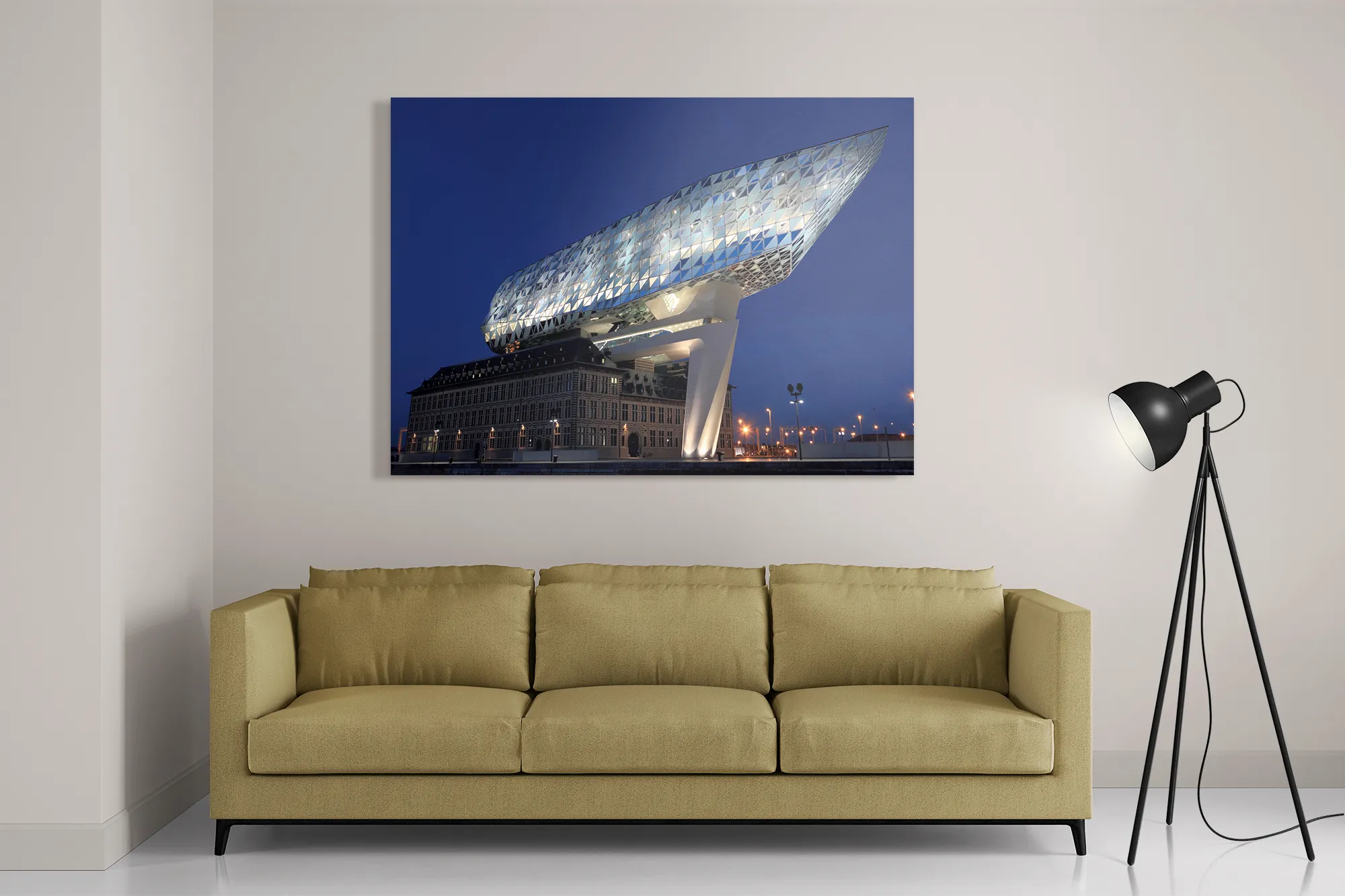 Schilderij Het Havenhuis Antwerpen Rechthoek Horizontaal Template DB 50 70 Horizontaal Steden 43 2