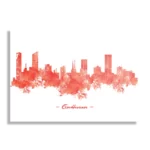 Schilderij Skyline Eindhoven Watercolor Paint Rechthoek Horizontaal Template DB 50 70 Horizontaal Steden 6 1