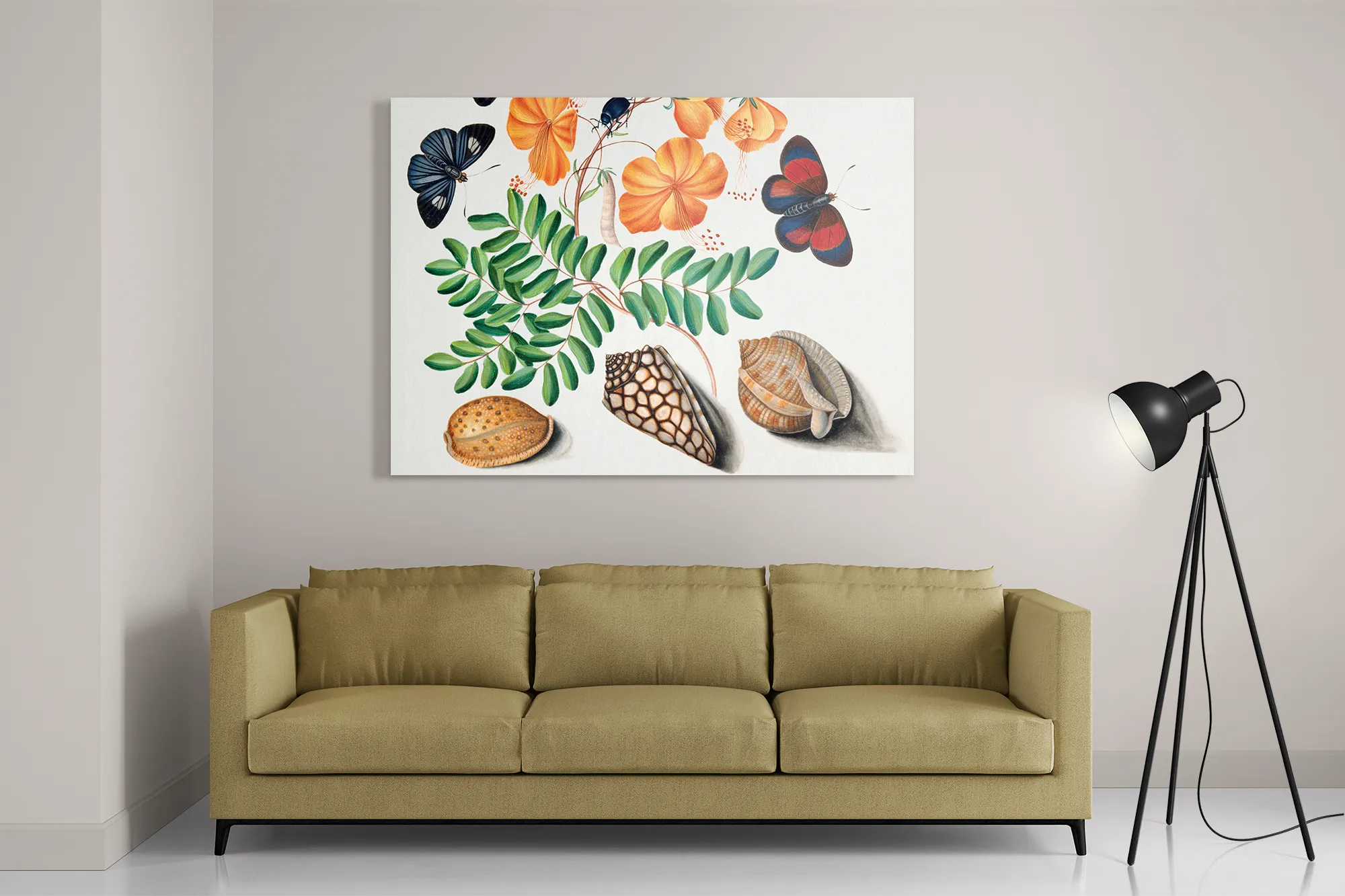 Schilderij Prent Natuur Vogel en Bloemen 13 Rechthoek Horizontaal Template DB 50 70 Horizontaal Vintage 13 2