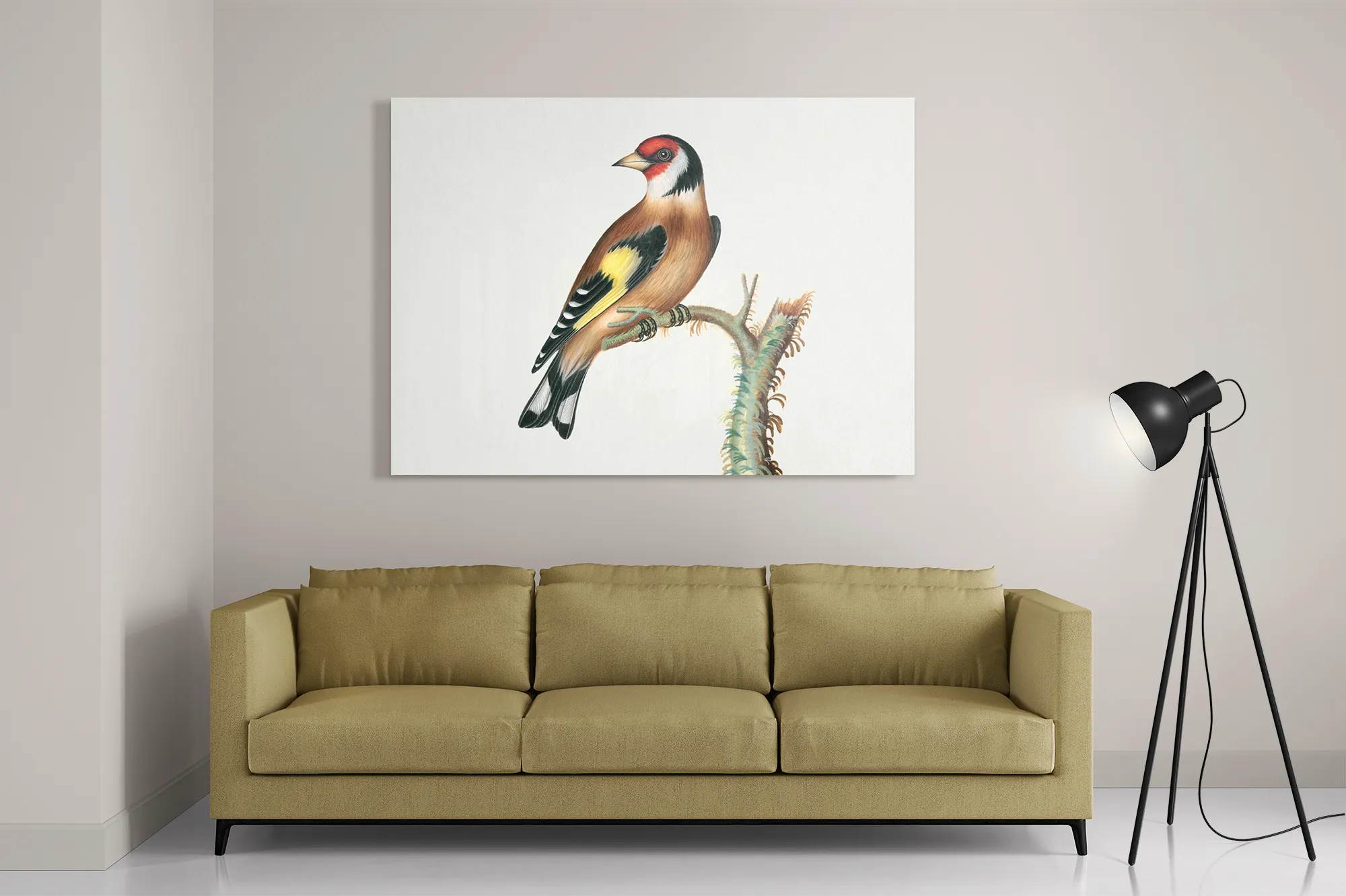 Schilderij Prent Natuur Vogel en Bloemen 15 Rechthoek Horizontaal Template DB 50 70 Horizontaal Vintage 15 2