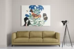 Schilderij Prent Natuur Vogel en Bloemen 02 Rechthoek Horizontaal Template DB 50 70 Horizontaal Vintage 2 2