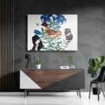 Schilderij Prent Natuur Vogel en Bloemen 02 Rechthoek Horizontaal Template DB 50 70 Horizontaal Vintage 2 3