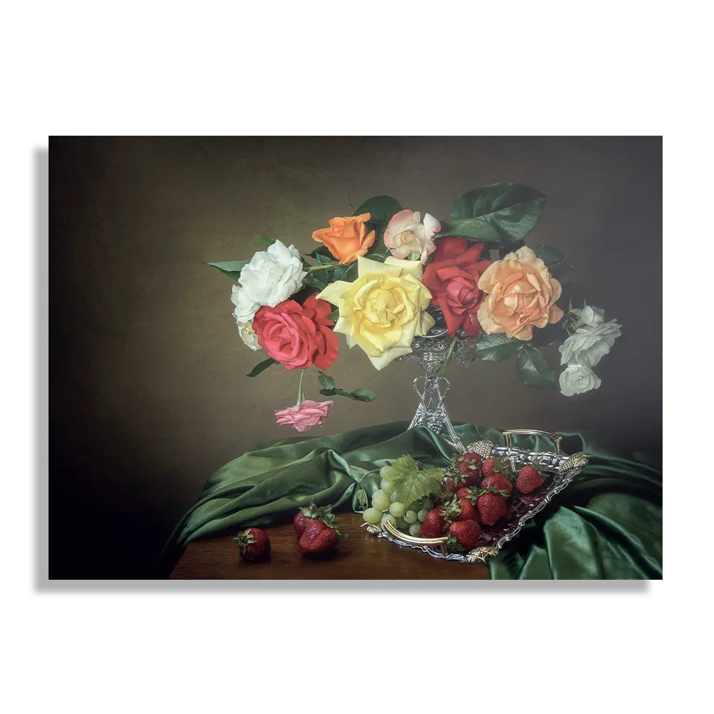 Schilderij Modern Stil Leven Bloemen 01 Rechthoek Horizontaal Template DB 50 70 Horizontaal Vintage 22 1