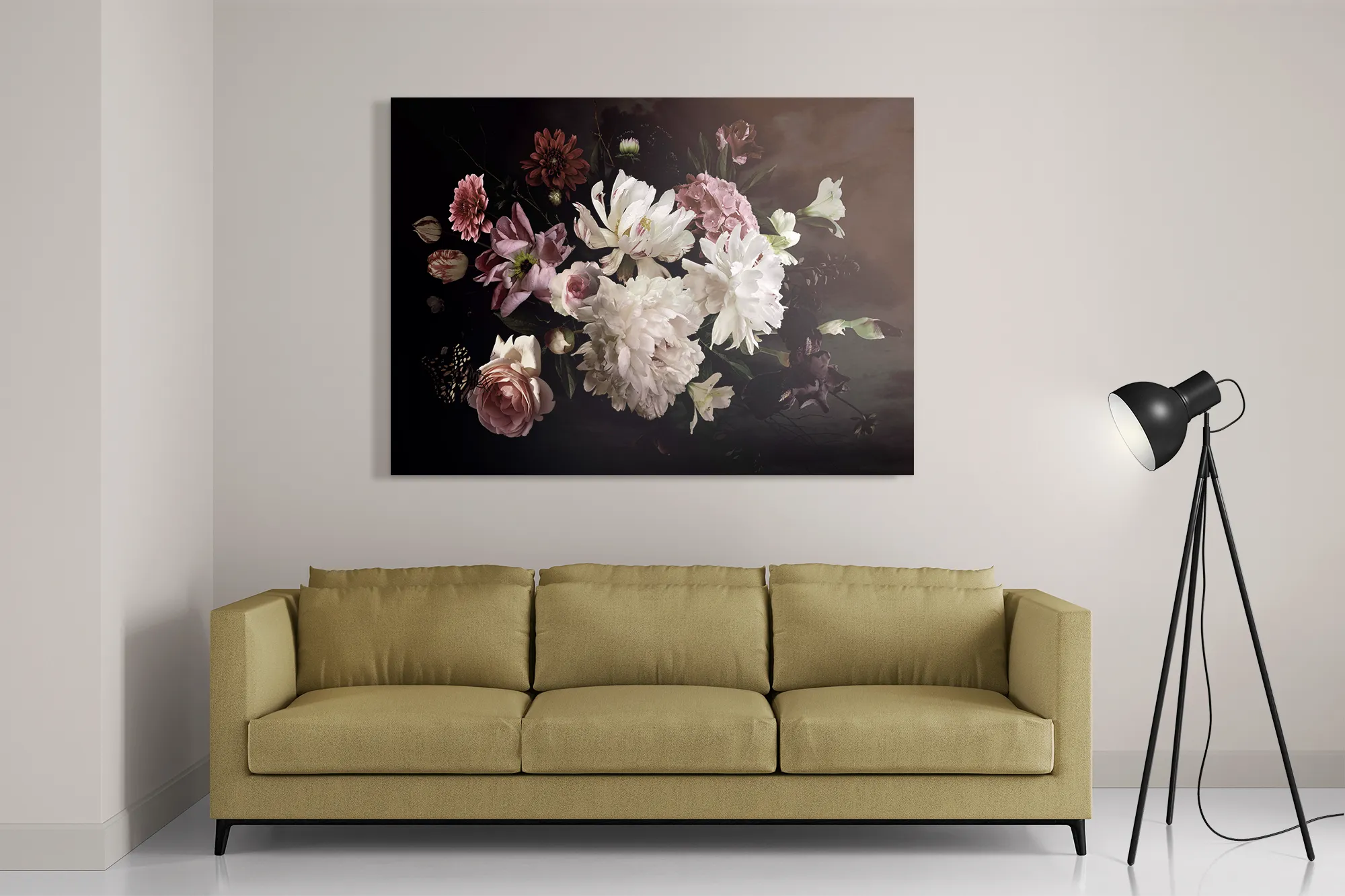 Schilderij Modern Stil Leven Bloemen 02 Rechthoek Horizontaal Template DB 50 70 Horizontaal Vintage 23 2