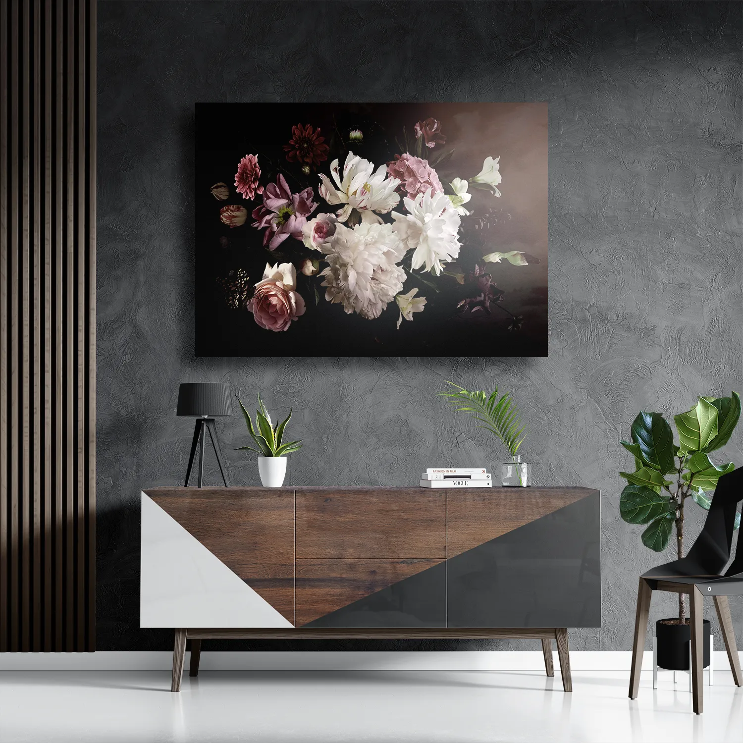 Schilderij Modern Stil Leven Bloemen 02 Rechthoek Horizontaal Template DB 50 70 Horizontaal Vintage 23 3
