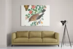 Schilderij Prent Natuur Vogel en Bloemen 05 Rechthoek Horizontaal Template DB 50 70 Horizontaal Vintage 5 2