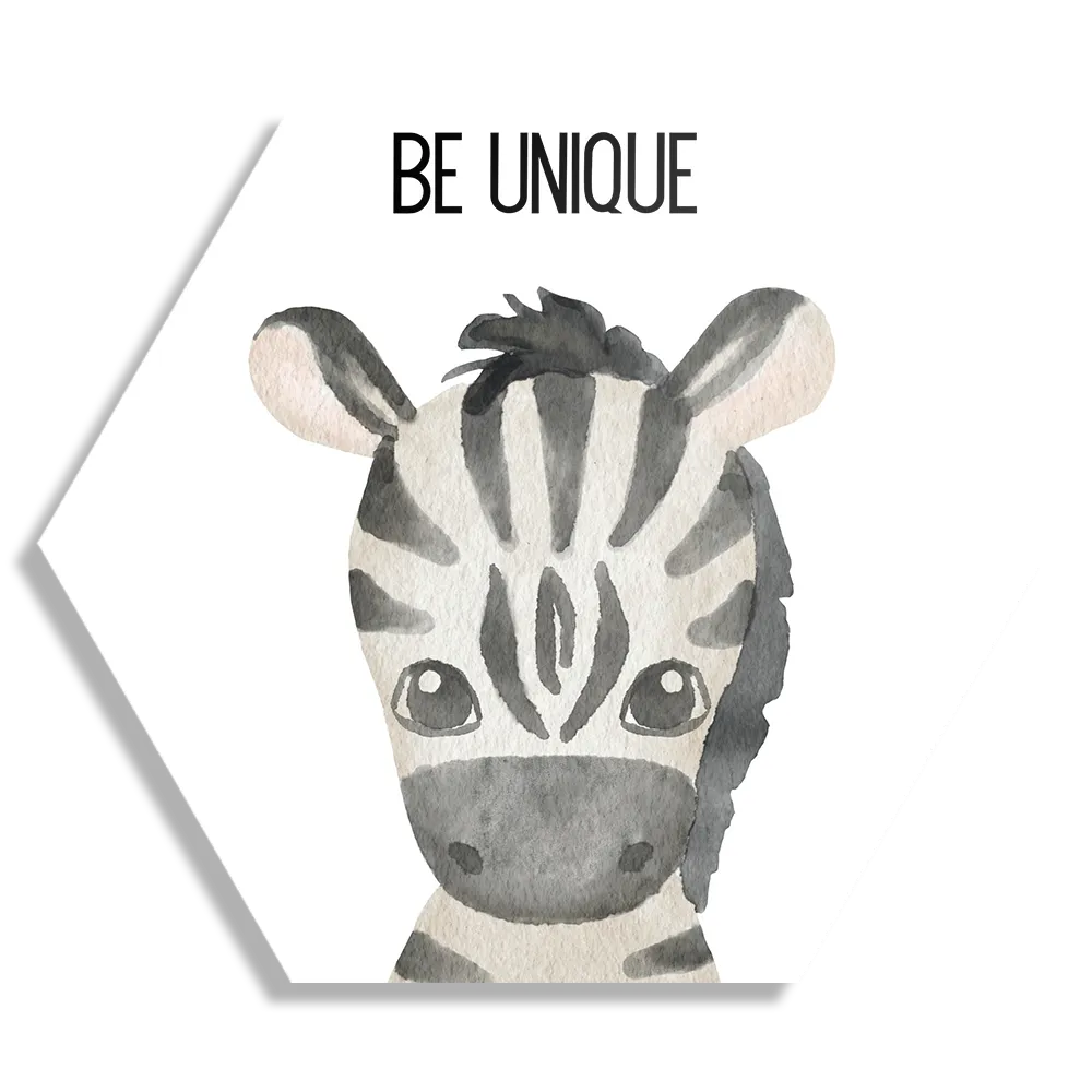 Template_Hexagon1_Kinderen_13-1 Schilderij Be Unique zebrapaardje Hexagon Template Hexagon1 Kinderen 13 1