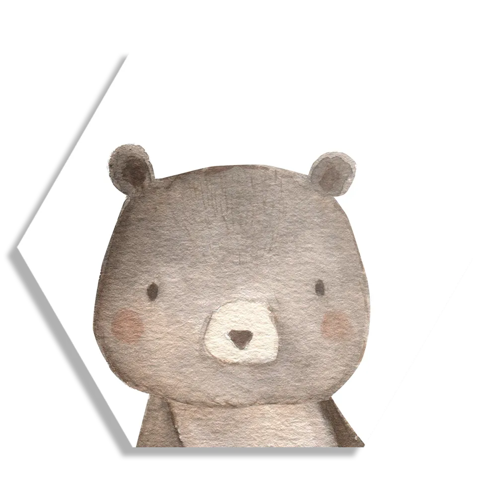 Schilderij Het Bruine Beertje Hexagon Template Hexagon1 Kinderen 14 1