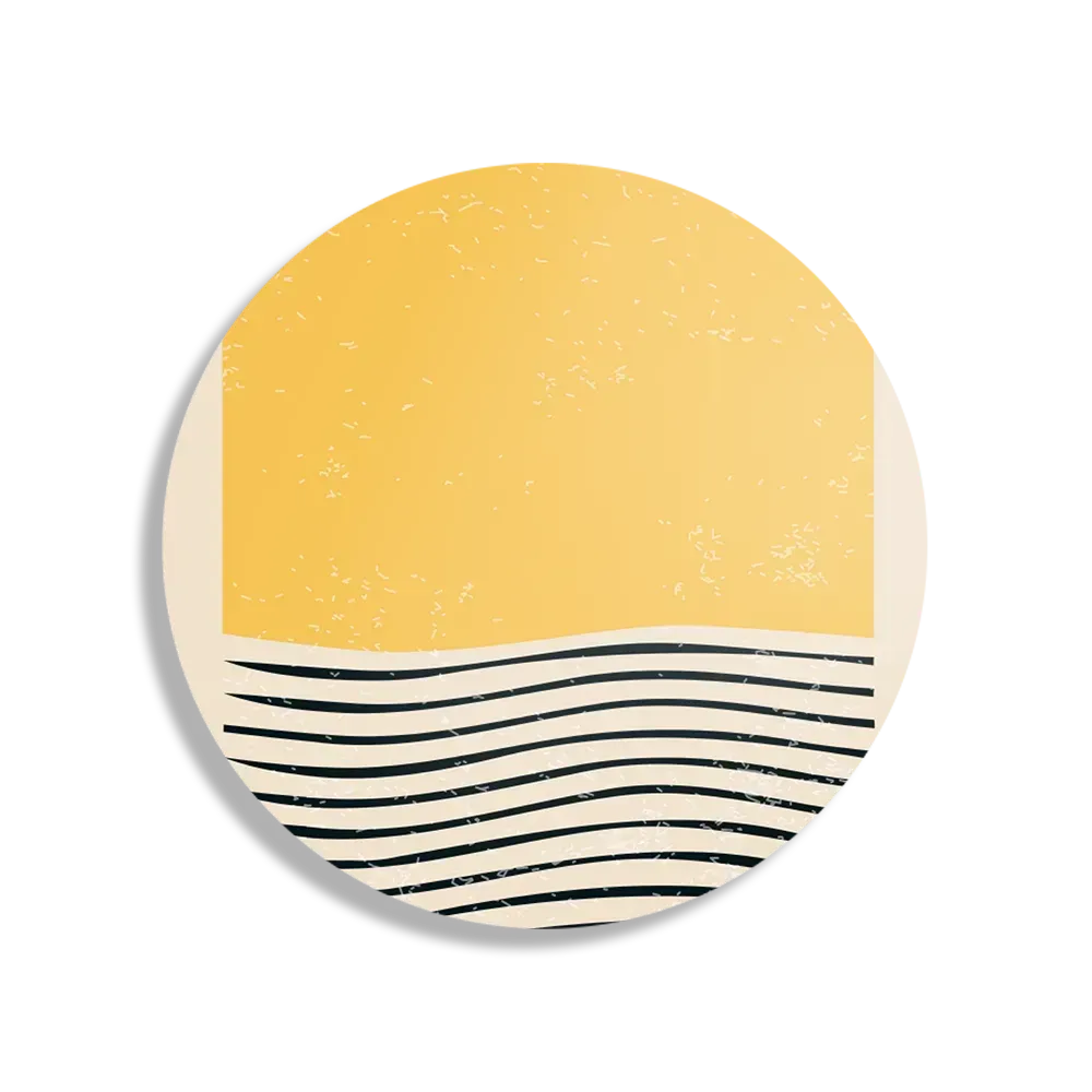 Schilderij Scandinavisch Basis Geel Rond – Muurcirkel Template TP DB Rond Abstract 10 1