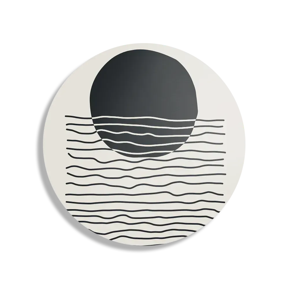 Schilderij Scandinavisch Basis Zwart Rond – Muurcirkel Template TP DB Rond Abstract 11 1