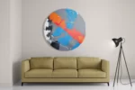 Schilderij Painted Canvas Rond – Muurcirkel Template TP DB Rond Abstract 118 2
