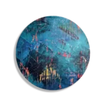 Schilderij Het blauwe schilderwerk Rond – Muurcirkel Template TP DB Rond Abstract 15 1
