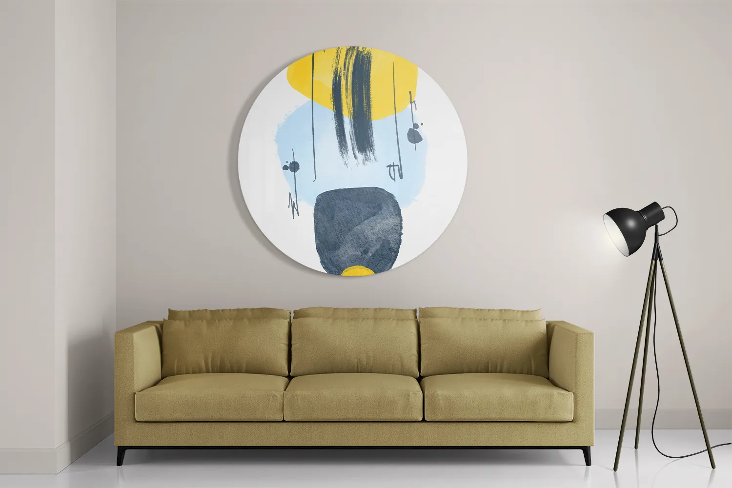 Schilderij Scandinavisch patroon Rond – Muurcirkel Template TP DB Rond Abstract 22 2