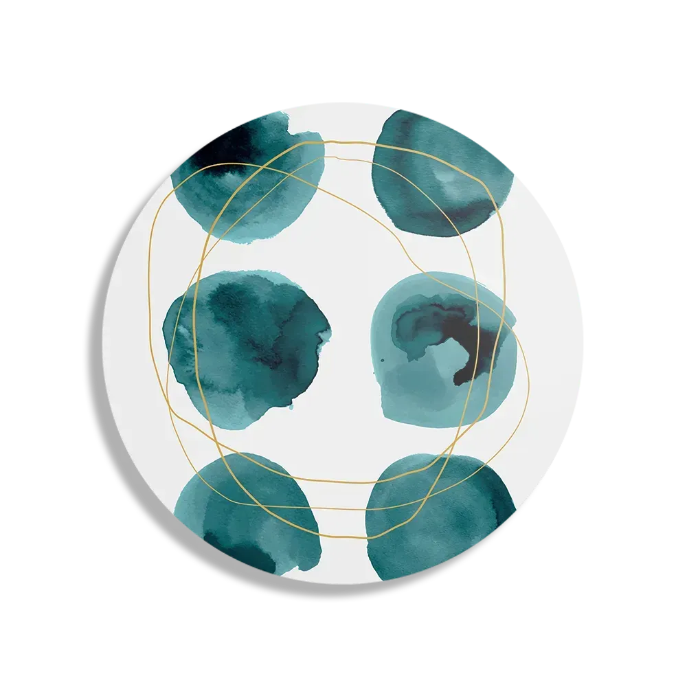 Schilderij Scandinavisch Rond Patroon Groen Rond – Muurcirkel Template TP DB Rond Abstract 29 1