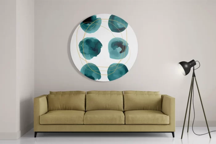 Schilderij Scandinavisch Rond Patroon Groen Rond – Muurcirkel Template TP DB Rond Abstract 29 2