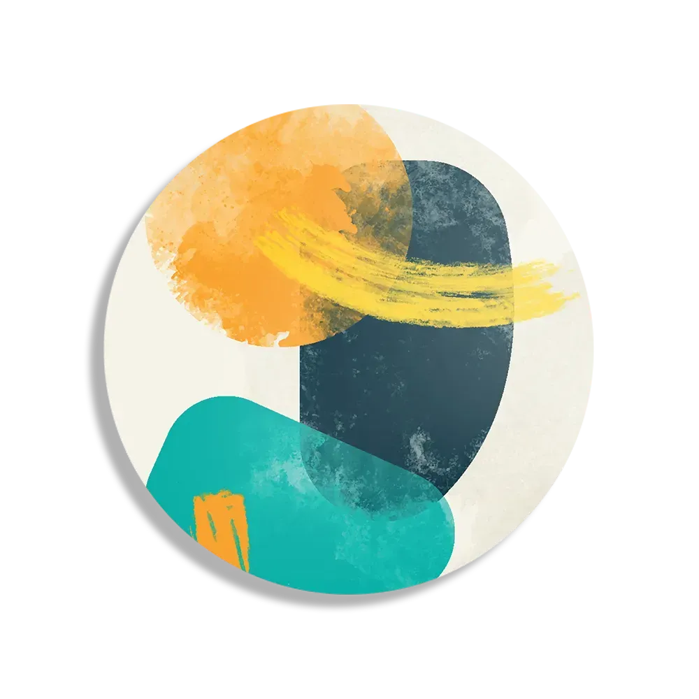 Schilderij Kleurrijk Abstract 01 Rond – Muurcirkel Template TP DB Rond Abstract 43 1