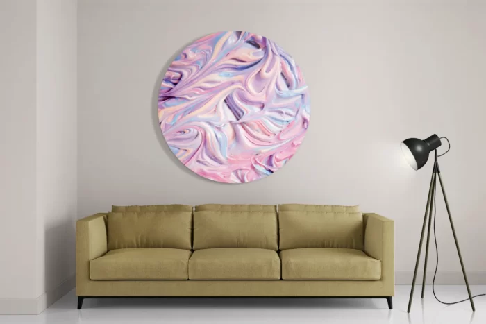 Schilderij Statisfying Art Roze Rond – Muurcirkel Template TP DB Rond Abstract 45 2