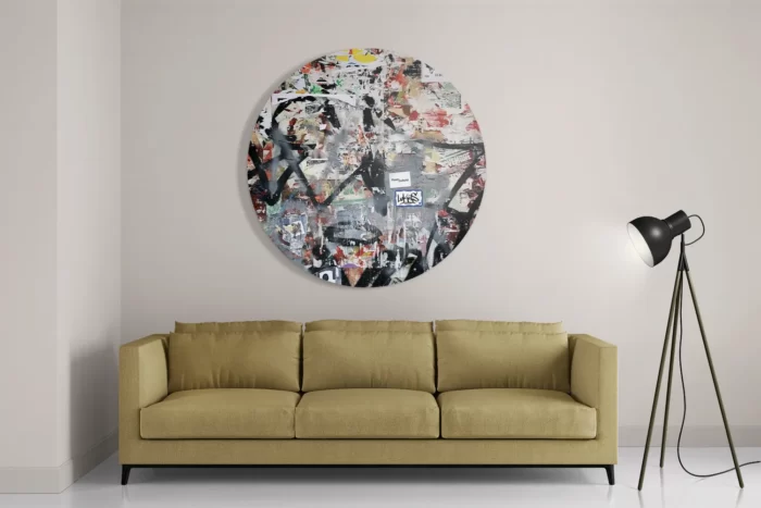 Schilderij Knip en Plak Kunst Rond – Muurcirkel Template TP DB Rond Abstract 50 2