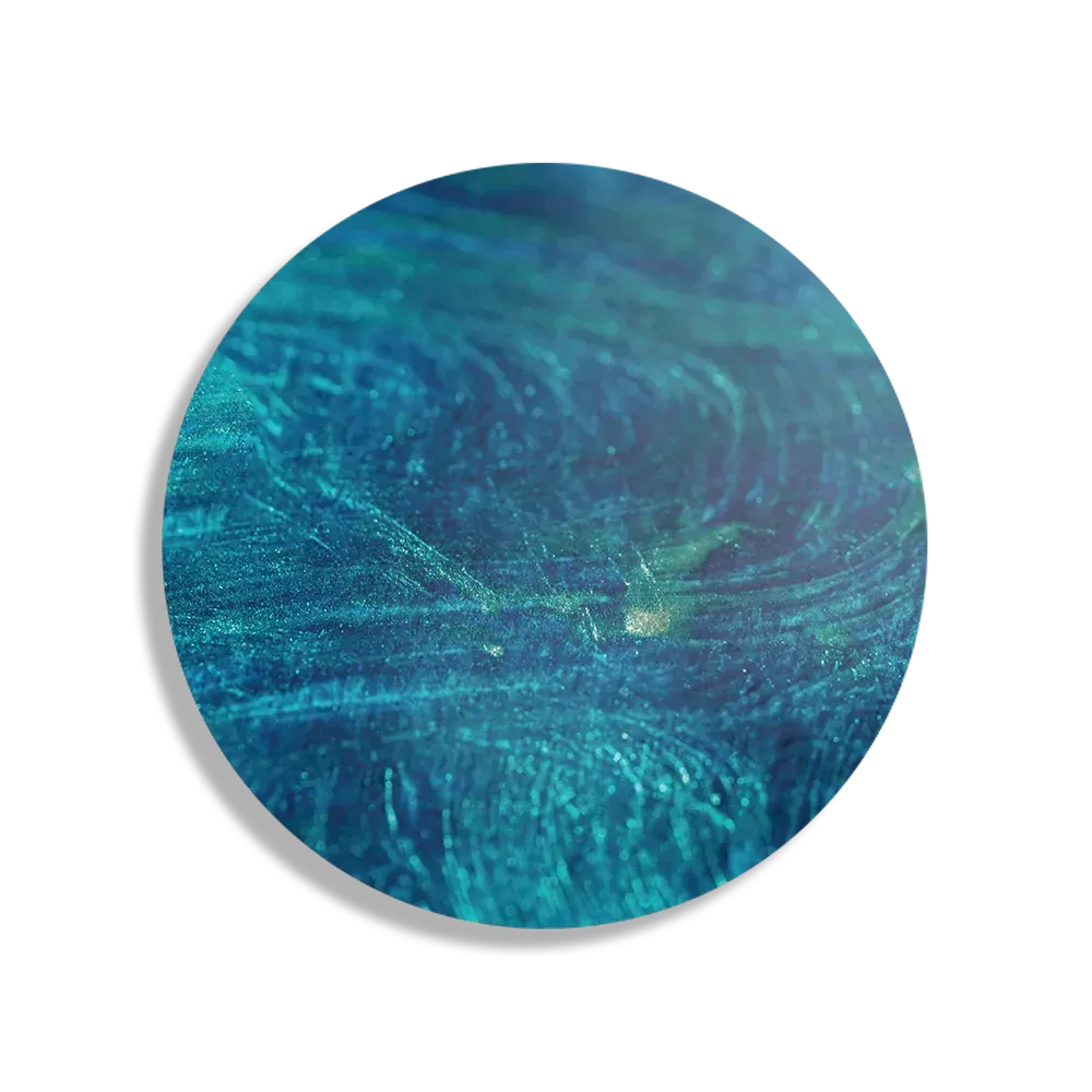 Schilderij Blue Ice Rond – Muurcirkel Template TP DB Rond Abstract 54 1