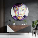 Schilderij The Colored Young Boy Art Rond – Muurcirkel Template TP DB Rond Abstract 55 3