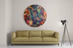 Schilderij Colorfull Art Design Rond – Muurcirkel Template TP DB Rond Abstract 59 2