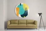 Schilderij Kleurrijk Abstract 02 Rond – Muurcirkel Template TP DB Rond Abstract 68 2