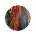 Schilderij Geschilderde Strepen Kleurrijk Rond – Muurcirkel Template TP DB Rond Abstract 75 1