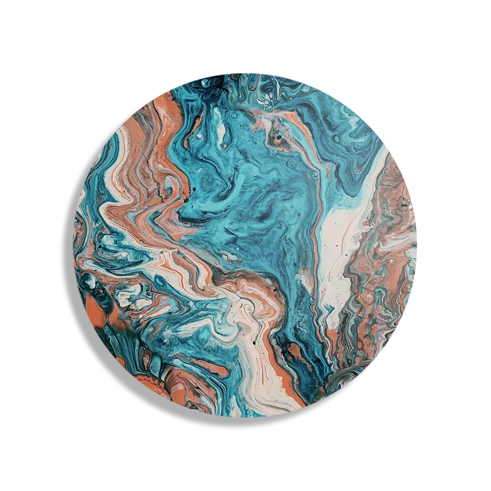 Schilderij Painted Colored Rond – Muurcirkel Template TP DB Rond Abstract 85 1